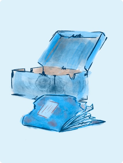 Plavi spremnik za papirnati otpad